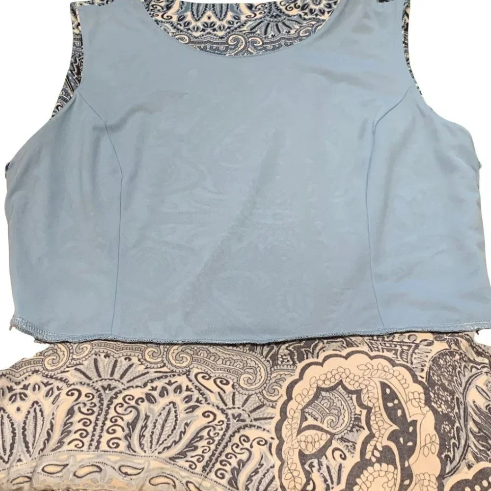 Charter Club Blue Midi Dress with Waist Tie Size Small - Picture 7 of 13